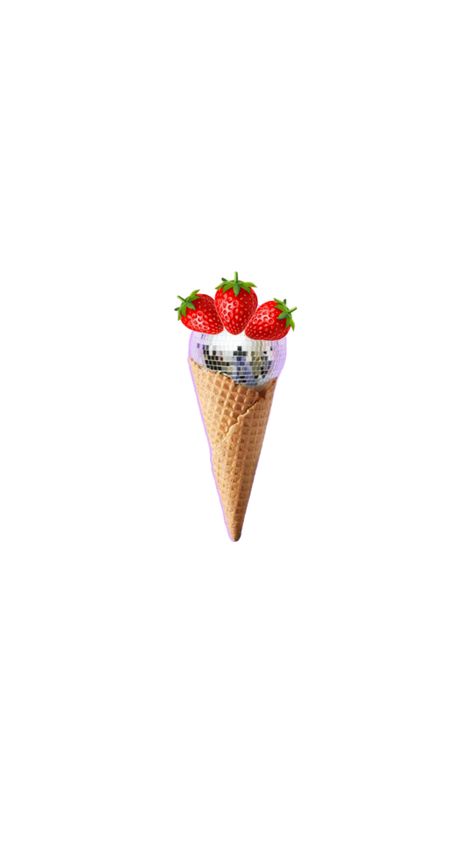 Ice Cream With Strawberries, Ball Wallpaper, Disco Ball, Strawberries, Ice Cream, Cream