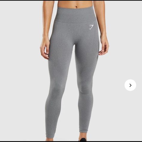 Smokey Grey Marl Gymshark Leggings In Size Medium. Never Worn. Gym Shark Leggings, Gymshark Vital Seamless, Whitney Simmons, Bday List, Gymshark Flex Leggings, Flex Leggings, Textured Leggings, Gymshark Women, Brand Clothes