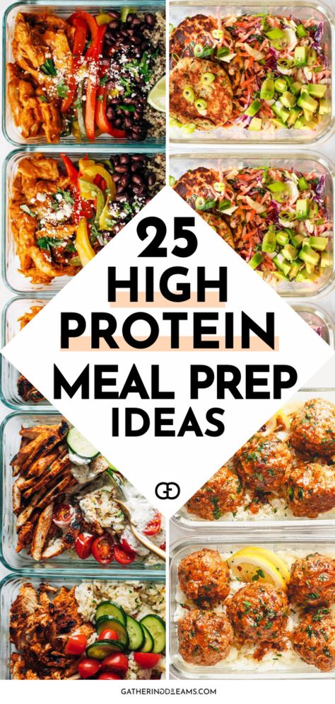 Healthy High Protein Meal Prep, High Protein Meal Prep Ideas, Protein Meal Prep Ideas, High Protein Meal Prep Recipes, Protein Meal Prep Recipes, Juicy Meatballs, Protein Meal Prep, Protein Meal Plan, High Protein Dinner