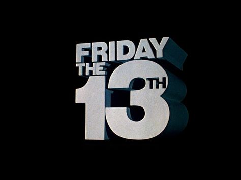 Friday the 13th................................... All Cheerleaders Die, Happy Greetings, Happy Friday The 13th, 80s Horror, Typographic Art, Art Appliqué, Jason Voorhees, Title Card, Movie Titles