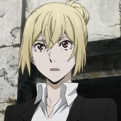 Ichiyou Higuchi, An Anime, Bungou Stray Dogs, Anime Character, Blonde, Dogs, Hair, Anime, Black