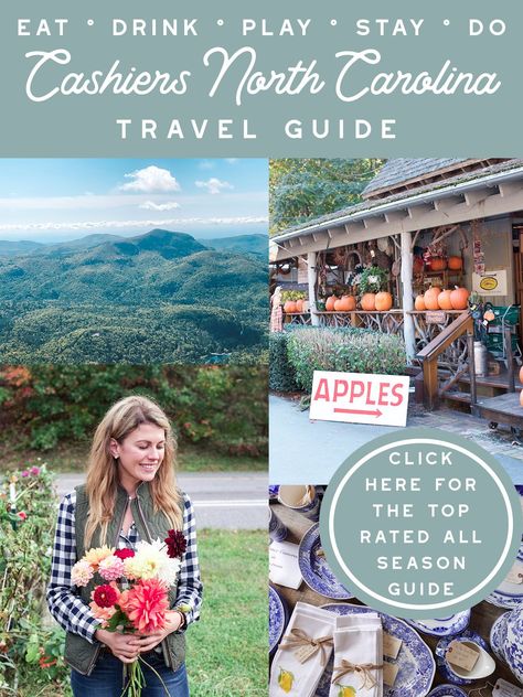 Picking dahlias, bar be que and antique shopping, this small north carolina mountain town has it all! Cashiers North Carolina, Nc Travel, Highlands North Carolina, Cashiers Nc, North Carolina Vacations, Highlands Nc, Southern Travel, North Carolina Travel, Nc Mountains