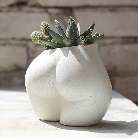 Body Vase, Resin Planters, Nordic Decor, Plant Vase, White Vase, Boho Dekor, Home Decor Vases, Female Body, Resin Flowers