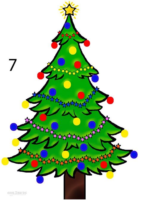 How to Draw a Christmas Tree (Step by Step Pictures) | Cool2bKids Christmas Tree Drawing Easy, Tree Drawing For Kids, Draw A Christmas Tree, Merry Christmas Drawing, Crismas Tree, Tree Drawing Simple, Xmas Drawing, Christmas Tree Drawing, Christmas Background Images