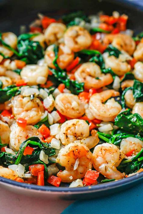 Mediterranean Shrimp Skillet - Family Food on the Table Shrimp Couscous, Best Shrimp Scampi Recipe, Mediterranean Shrimp, Skillet Shrimp, Breaded Shrimp, Shrimp Scampi Recipe, Food On The Table, Roasted Shrimp, Scampi Recipe