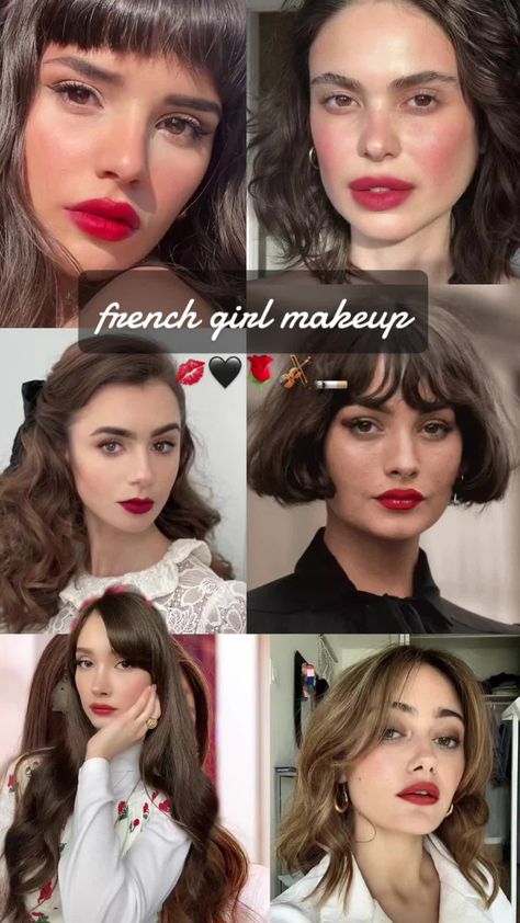 Parisian Eye Makeup, Frenchie Tiktok Makeup, France Makeup Look, Parisian Nails French Beauty, Skincare Instead Of Makeup, Cool Undertone Makeup Looks, French Model Makeup, Romantic Makeup Style, Cute French Outfits