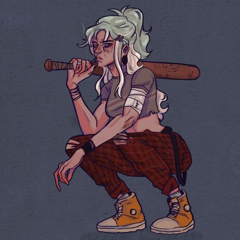 Bat Holding Pose Drawing, Girl Holding Bat Reference, Person With Backpack Drawing, Bat Poses Drawing, How To Draw A Baseball Bat, Zombie Apocalypse Drawing Poses, Baseball Bat Poses Drawing, Bat Poses Reference, Baseball Bat Drawing Reference