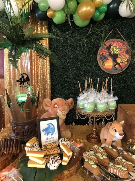 Lion King Gender Reveal Decorations, Lion King Dessert Table Ideas, The Lion King Baby Shower Theme, Simba And Nala Gender Reveal Ideas, Lion King Gender Reveal Cake, Lion King Baby Shower Dessert Table, Lion King Baby Shower Food Ideas, Simba And Nala Gender Reveal, Lion King Baby Shower Ideas Decoration