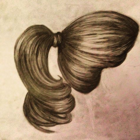 Girls hair! Pony tail side view! Girl Side View, Hair Drawing Tutorial, Ponytail Drawing, Drawing Poses Male, Teenage Birthday, Hair Pony, Brunette Pixie, Girl Pony, Rainbow Hair Color