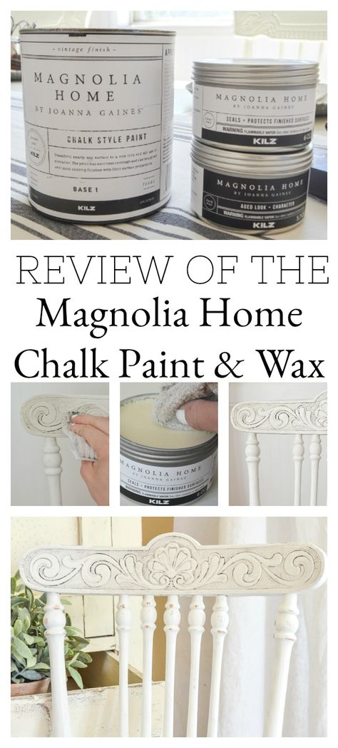 A Full Review of Magnolia Home Chalk Style Paint and Wax. Demo and comparison with other chalk paints! Behr Chalk Paint Farmhouse White, Magnolia Home Chalk Paint Colors, Joanna Gaines Chalk Paint Furniture, Green Chalk Paint Furniture, Magnolia Home Chalk Paint, Magnolia Chalk Paint, Chalk Paint Colors Combinations, Magnolia Homes Paint, Chalk Paint Wax