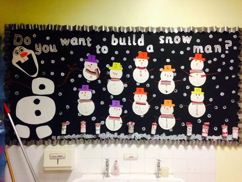 Winter School Display, Eyfs Christmas Display Boards, Christmas Nursery Displays, Christmas Displays Eyfs, The Snowman Eyfs, Christmas Wall Display School, Winter Displays Eyfs, Winter Display Boards Eyfs, Winter Eyfs Display