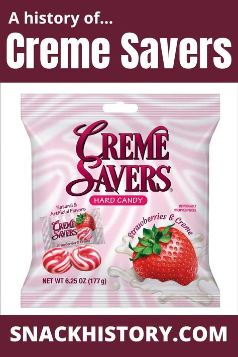 Creme Savers - A Timeless Vintage Hard Candy - Snack History Hard Candy Lollipops, Individually Wrapped Candy, Strawberry Candy, Creative Snacks, Nutter Butter Cookies, Bulk Candy, Sour Candy, Chocolate Covered Pretzels, Fresh Strawberries