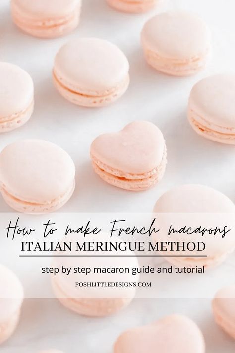 Italian Macaron Recipe, French Macaron Recipe, Italian Macarons, French Macaroon Recipes, French Meringue, French Macarons Recipe, How To Make Macarons, French Macaron, Italian Meringue