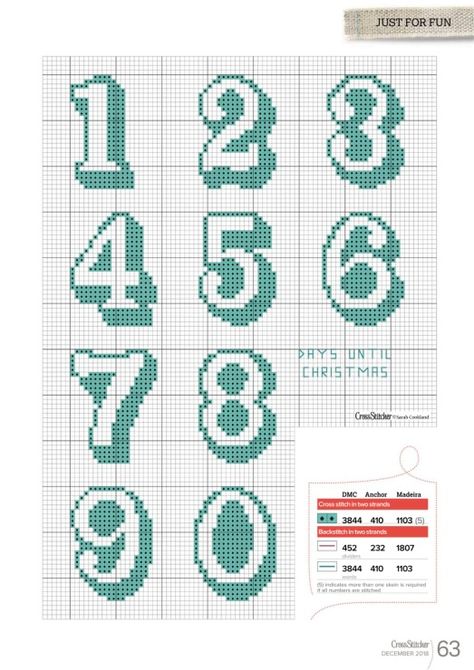 Pixel Art Numbers, Cross Stitch Numbers Pattern, Numbers Cross Stitch, Cross Stitch Numbers, Unique Cross Stitch, Cross Stitch Alphabet Patterns, Cross Stitch Tutorial, Pola Manik, Cross Stitch Fonts