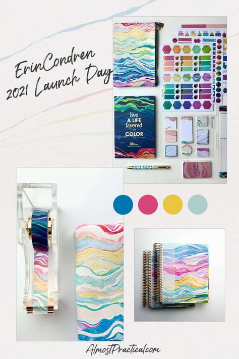 It's official! The new 2021 Erin Condren LifePlanners are here and they feature the beautiful Layers and Flower Power designs. Come see a summary of everything in planners and accessories that was released today! Diy Binder, Arc Notebook, Compliment Cards, Planners And Organizers, Silhouette Cameo Tutorials, Learn Calligraphy, Pen Kits, Organizing Tips, Planner Erin Condren