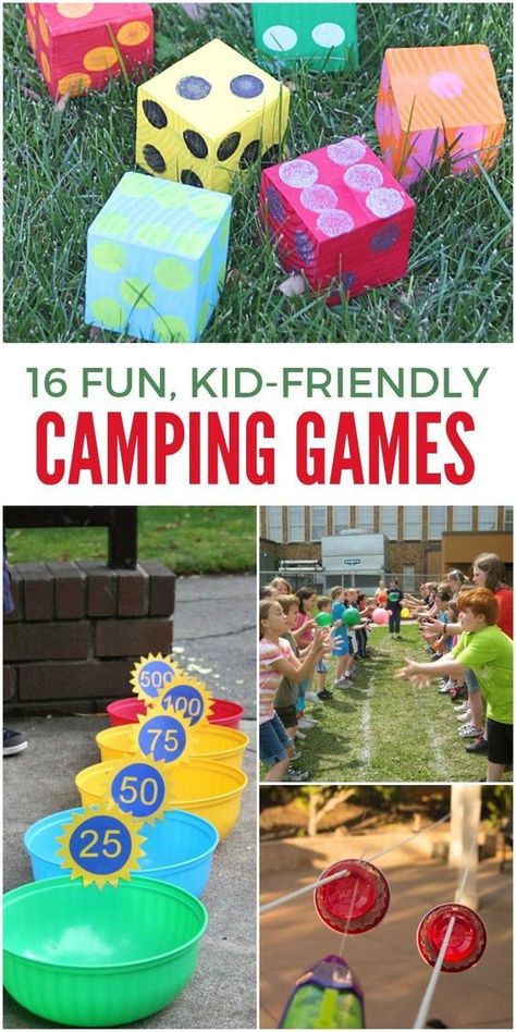 Taking the kids camping? An outdoor adventure can be a fun way to spend time together as a family, but most kids get a little bored if you don’t provide some entertainment for them. That’s why we’ve put together this fun list of camping games (and other outdoor games) to keep your kids busy and happy every day that you’re out enjoying nature. Camping Games For Kids, Oppgaver For Barn, Camping Activities For Kids, Games For, Kids Camping, Pool Noodles, Camping Party, Camping Games, Backyard Games