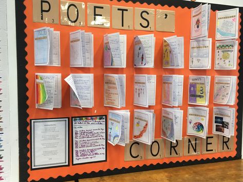 Poetry Display, Poetry Wall, Poetry Anthology, Media Specialist, Classroom Walls, Wall Display, Bulletin Board, Poetry, Book Cover