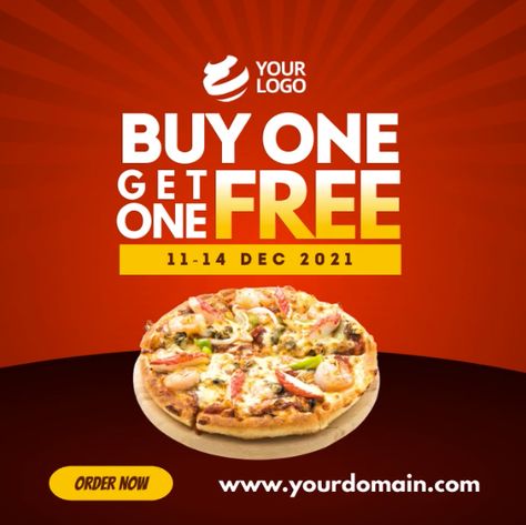 Buy One Get One Free Promotion Instagram Instagram Video Template, Free Menu Templates, Restaurant Promotions, Restaurant Ad, Food Template, Restaurant Flyer, Restaurant Marketing, Food Menu Design, Restaurant Menu Design