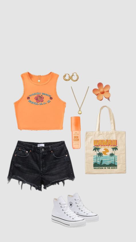 Orange summer fit #summer #outfit #oufitinspo #Orangeoutfit #summeroutfit #hawaii Summer Bitmoji Outfits, Bitmoji Outfits, Fit Summer, Cute Fit, Hawaii Vacation, Clothing Ideas, Summer Outfit, Hawaii, Summer Outfits