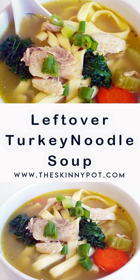 Enjoy the convenience with our Instant Pot Leftover Turkey Noodle Soup. Crafted from tender shreds of leftover turkey, this wholesome soup brings together the rich flavors of the holiday season in a single, steaming bowl. Imagine the aroma of spices with kale meld with noodles and leftover turkey. Instant Pot Turkey Noodle Soup, Leftover Turkey Noodle Soup, Leftover Turkey Soup, Turkey Noodle Soup, Soup Instant Pot, Egg Pasta, Turkey Soup, Leftover Turkey, Pasta Noodles