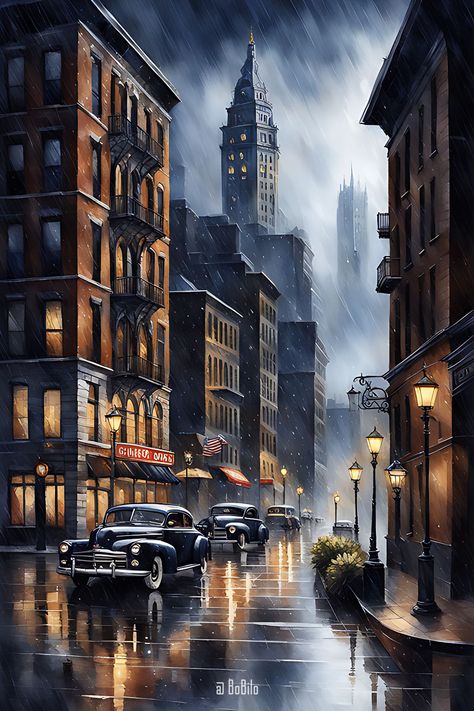 Urban Fantasy City Concept Art, 1920s Fantasy Art, Urban Fantasy City, Fantasy City Concept Art, Fantasy Cityscape, Urban Magic, Oil Image, Fantasy Cities, Halloween Facts