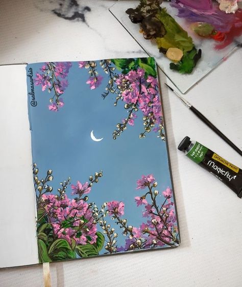 Fun Acrylic Painting Ideas, Unicorn Acrylic Painting, Acrylic Pour Painting Techniques, Easy Canvas Painting For Beginners, Painting On Canvas For Beginners, Canvas For Beginners, Gouache Art, Canvas Painting Designs, Landscape Art Painting