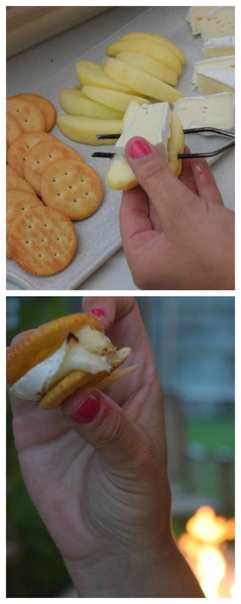 10 Smore Ideas with Healthy Alternatives - Nesting With Grace Smores Alternative, Brie Apple Sandwich, Camping Meal Planning, Campfire Smores, Apple Sandwich, Camping Menu, Smore Recipes, Nesting With Grace, S'mores Bar