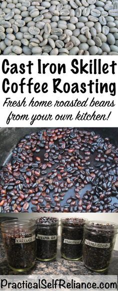 Roast your own coffee at home in a cast iron skillet Wood Cookstove, Roasting Coffee, Expensive Coffee, Coffee At Home, Hobby Farm, Diy Products, Roasted Coffee Beans, Roasted Coffee, Iron Skillets