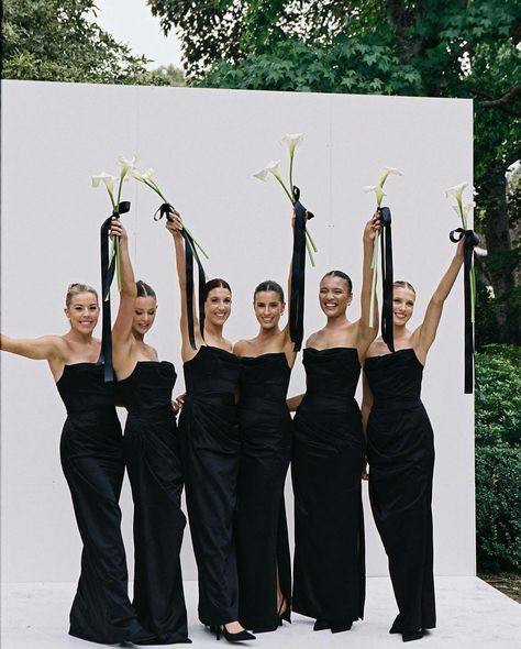 Wedding All Black, Navy Blue Bridal Party, Blue Bridal Party, All Black Dress, Wedding Party Flowers, Forever Mine, Photography Styles, Wedding Photography Styles, Wedding 2025