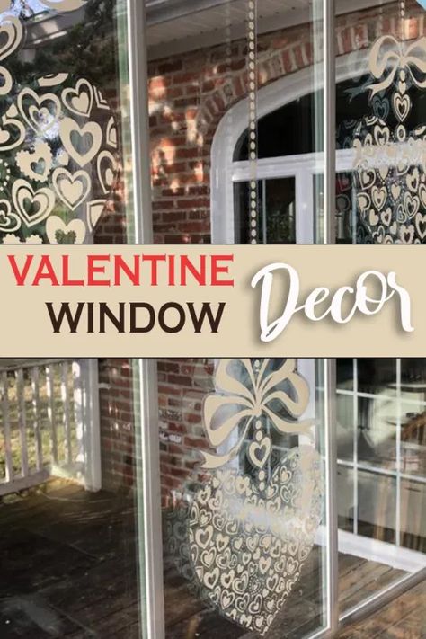 Valentine window decorations Valentine Window Boxes Ideas, Window Painting Valentines Day, Valentine’s Day Window Art, Valentines Day Window Decorations, Valentines Window Painting, Valentine Gifts For Men, Valentines Display, Valentines Window Display, Wedding Party Table Decorations