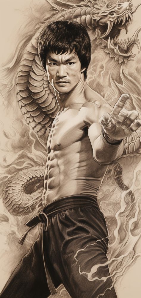 Luke See - This is going to be the last one for some time.... Bruce Lee Tattoo Design, Bruce Lee Drawing, Bruce Lee Wallpaper, Bruce Lee Tattoo, Bruce Lee Kung Fu, Bruce Lee Poster, Bruce Lee Pictures, Bruce Lee Art, Bruce Lee Martial Arts