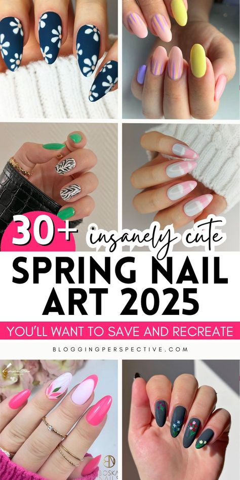 These cute spring nails are perfect for creating a fresh, stylish look! Explore spring nail art and playful spring nail designs that include trendy spring nail ideas. From Easter nails to elegant flower nails, these spring nails 2025 are a must-see. Don’t miss these pastel nails and spring nail inspo—check out the blog now for ideas for March nails! Short Spring Nails Ideas, Spring Nails 2025 Trends, March Nails Ideas Spring, Elegant Flower Nails, Spring Nail Art Ideas, Spring Nails Ideas, Nails 2025, Spring Nail Ideas, March Nails