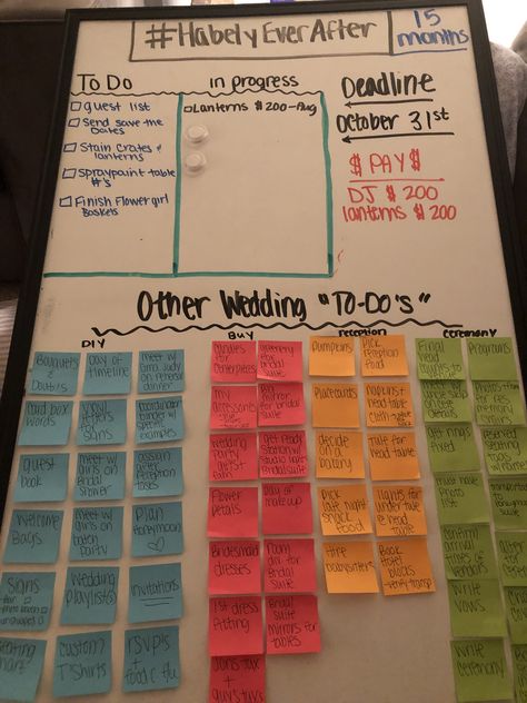 The easiest way to plan a wedding is to be ORGANIZED! I was soooo stressed at first. Then my fiancé and I sat down and made ourself deadlines and broke down all of our “to-do’s”. #wedding #planner #weddingplanning #weddingplanningchecklist #diybride #octoberweddingideas Wedding Planning Boards, Wedding Planning Organizer, Wedding To Do List, Diy Wedding Planning, Wedding Binder, Wedding Activities, Future Wedding Plans, Wedding Planning Checklist, Cute Wedding Ideas