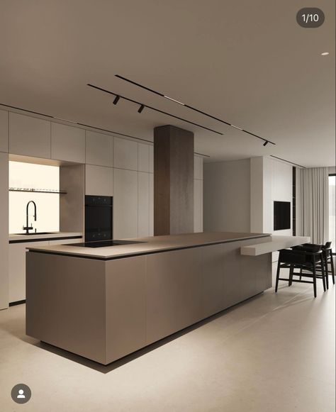 Minimal Kitchen Design, Minimalist Kitchen Design, Modern Kitchen Interiors, 아파트 인테리어, Minimalist House Design, Elegant Kitchens, Kitchen Room Design, Kitchen Inspiration Design, Minimalist Kitchen