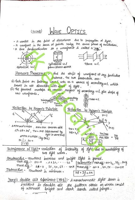 R K education: Class 12 cbse board 2020 wave optics quick revisio... Wave Optics Formula, Physics Notes Class 12 Wave Optics, Wave Optics Short Notes, Wave Optics Notes, Wave Optics, Study Blog, Basic Physics, Short Notes, Physics Notes