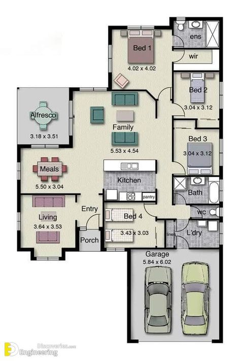 Top 35 Amazing House Plan Design Ideas | Engineering Discoveries Hotondo Homes, Luxury Floor Plans, Bungalow Style House, Modern House Floor Plans, Bungalow Style House Plans, Little House Plans, Porch House Plans, Two Story House Plans, House Plans One Story