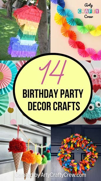 Looking to add a personal touch to your upcoming birthday party? Check out these DIY birthday decor crafts! Curated by Arty Crafty Crew Diy Hanging Birthday Decorations, Diy Birthday Decorations For Kids, Homemade Birthday Decorations Diy Ideas, Easy Birthday Decorations Diy, Diy Birthday Banner Ideas, Birthday Garland Diy, Diy Happy Birthday Sign, Diy Birthday Decorations At Home, Easy Birthday Party Decorations