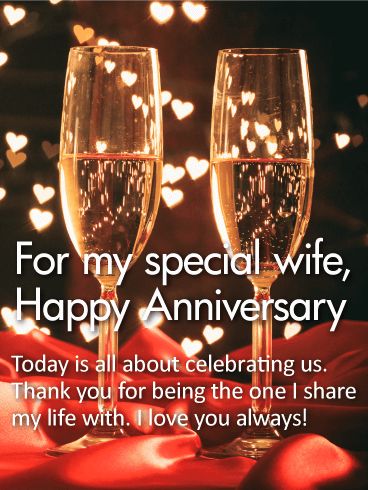 To our Love! Happy Anniversary Card | Birthday & Greeting Cards by Davia Happy Anniversary To My Wife Marriage, Wife Anniversary Card, Happy Anniversary Quotes For Wife, Aniversary Wishes Wife, Happy Anniversary Wife Romantic, Happy Anniversary My Wife, Happy Anniversary To My Wife, Wedding Congratulations Quotes, Happy Wedding Anniversary Message