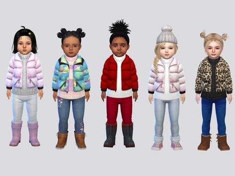 Sims 4 Toddler Winter Clothes, Sims 4 Winter Outfits Cc, Sims 4 Infant Winter Clothes Cc, Sims4 Cc Winter Clothes, Sims Cc Winter Clothes, Sims 4 Puffer Jacket, Sims4 Winter Clothes, Sims 4 Winter Cc Clothes, Sims 4 Cc Puffer Jacket