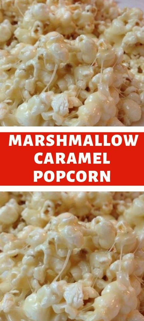 Carmel Popcorn Recipe, Marshmallow Caramel Popcorn, Microwave Caramel Corn, Marshmallow Caramel, Healthy Marshmallows, Sugar Popcorn, Sweet Hawaiian Crockpot Chicken Recipe, Popcorn Recipes Easy, Marshmallow Popcorn