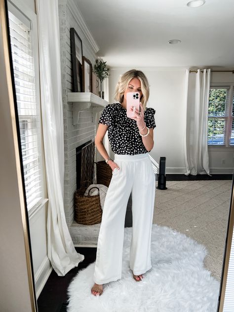 Linen-Blend Pull-On Wide Leg Pants curated on LTK Wide Leg Pants Outfit Dressy, Wide Leg Linen Pants Outfit, White Wide Leg Pants Outfit, Pants Outfit Dressy, Wide Leg Pants Outfit Work, Linen Pants Work, White Linen Pants Outfit, Wide Leg White Linen Pants, Pants Outfit Work