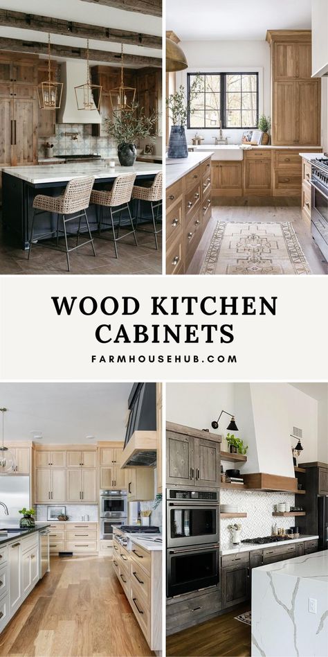 Wood kitchen cabinets Wood Tone Kitchen Cabinets, Wood Kitchen Cabinet Ideas, Natural Kitchen Cabinets, White Oak Kitchen Cabinets, Natural Wood Kitchen Cabinets, White Oak Cabinets, Natural Cabinets, Wood Kitchen Cabinet, Kitchen Cabinets Before And After