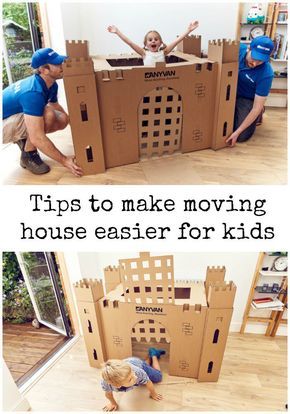 tips to help make moving easier for kids, and cardboard box forts Box Forts, Cardboard Fort, Cardboard Box Fort, Cardboard Building, Cardboard Forts, Box Fort, Fort Ideas, Castle Crafts, Cardboard Playhouse