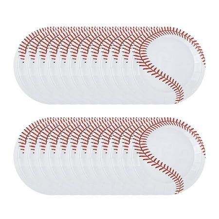 24 Packs Baseball Plates 9 Inch And 7 Inch Round Baseball Themed Paper Plates Baseball Dinner Plates For Baseball Birthday Party Decor Supplies Features: Package contents: each package contains a total of 24 packs of baseball plates; the quantity is sufficient to meet your needs for organizing a great baseball or sports themed party Proper sizes:2 different sizes for your choice, including 24 packs of baseball plates in 7 inches/18 cm, and 24 packs of baseball plates in 9 inches/23 cm material: Baseball Plate, Baseball Party Favors, Small Dining Table Set, Baseball Theme Party, Sports Birthday Party, Baseball Birthday Party, Plates And Bowls Set, Dinner Dessert, Baseball Party