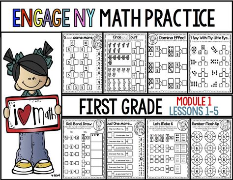 First Grade Engage NY Math: Module 1- Lessons 1-5 Math First Grade, Math Subtraction Worksheets, Engage Ny Math, First Grade Lessons, Math Subtraction, Eureka Math, Math Lesson Plans, Math Time, Math Tutor