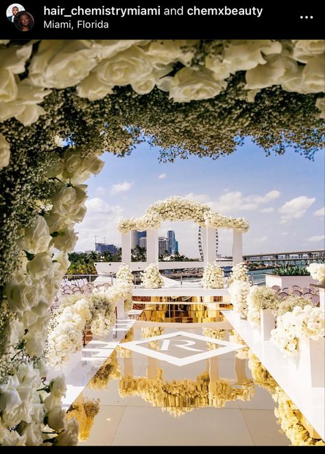 Church Wedding Decorations Elegant, Mirrored Aisle, Luxury Wedding Ceremony, Wedding Strawberries, Dream Wedding Reception, Wedding Hall Decorations, Wedding Reception Backdrop, Bridal Expo, Dream Wedding Decorations