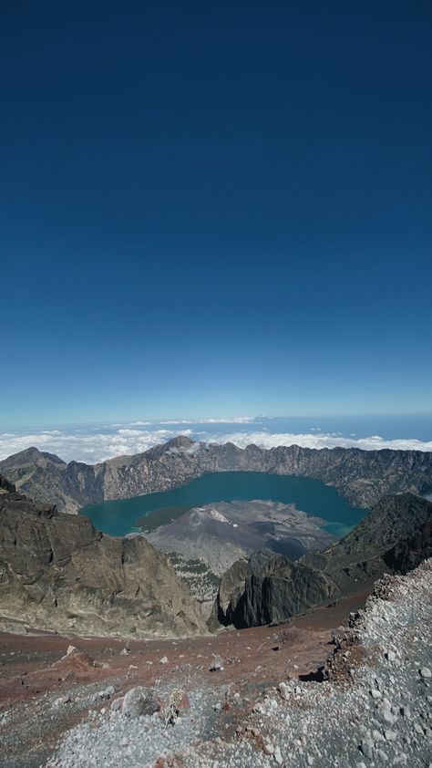 Rinjani Mountain, Mount Rinjani, Au Twitter, Beautiful Places Nature, Beautiful Places, Hiking, Collage, Twitter, Anime