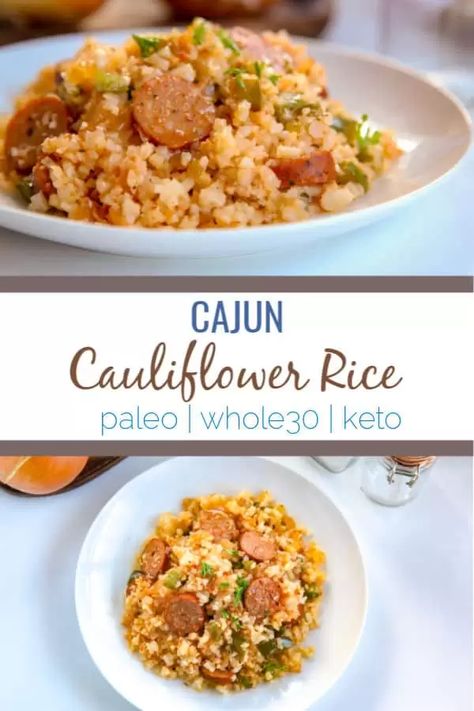 Cajun Cauliflower Rice, Cajun Cauliflower, Paleo Menu, Cena Keto, Paleo Cookbook, Paleo Chicken Recipes, Cauliflower Rice Recipes, Cooking Chicken, Low Carb Diets