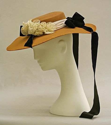 Date: mid-19th century Culture: American Medium: straw Dimensions: Diameter: 17 1/8 in. (43.5 cm) Credit Line: Gift of Mrs. Eliot Norton, 1926 Accession Number: 26.177.2 Fancy Lady, Historical Hats, Antique Hat, 1860 Fashion, 19th Century Clothing, Victorian Hats, Antique Hats, 19th Century Fashion, Century Clothing