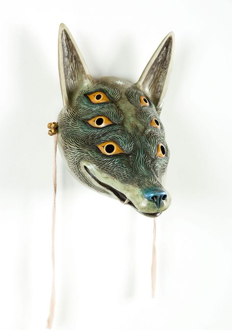 Intriguing Mask Sculptures by Kristen Egan | Daily design inspiration for creatives | Inspiration Grid Yokai Mask, Fantasy Mask, Monster Mask, Art Mask, Unique Masks, Metal Mask, Animal Mask, Skincare Serum, Mask Designs